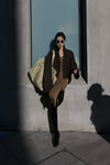 SWAYING/KNIT velvet small lapel jacket SW23AW1T72 coffee